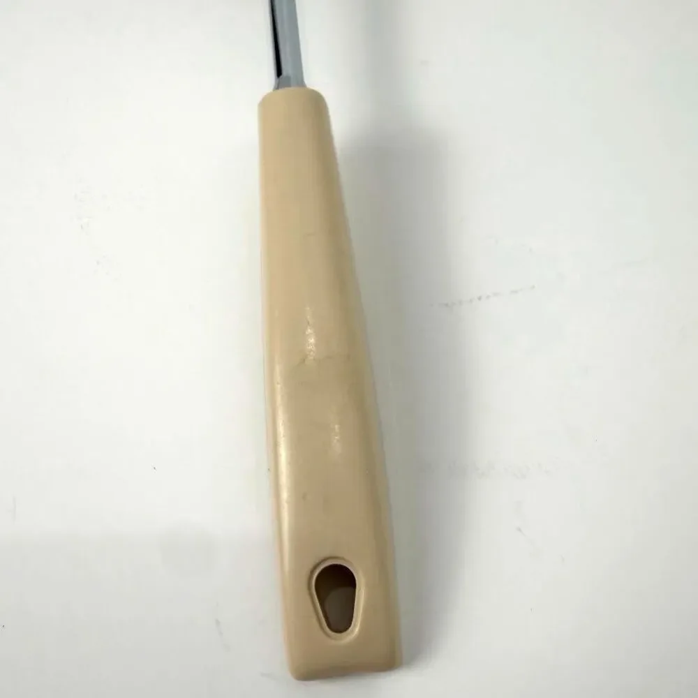 Vintage EKCO Brown Nylon Spoonula Spoon/Spatula, Chromium with Almond Handle